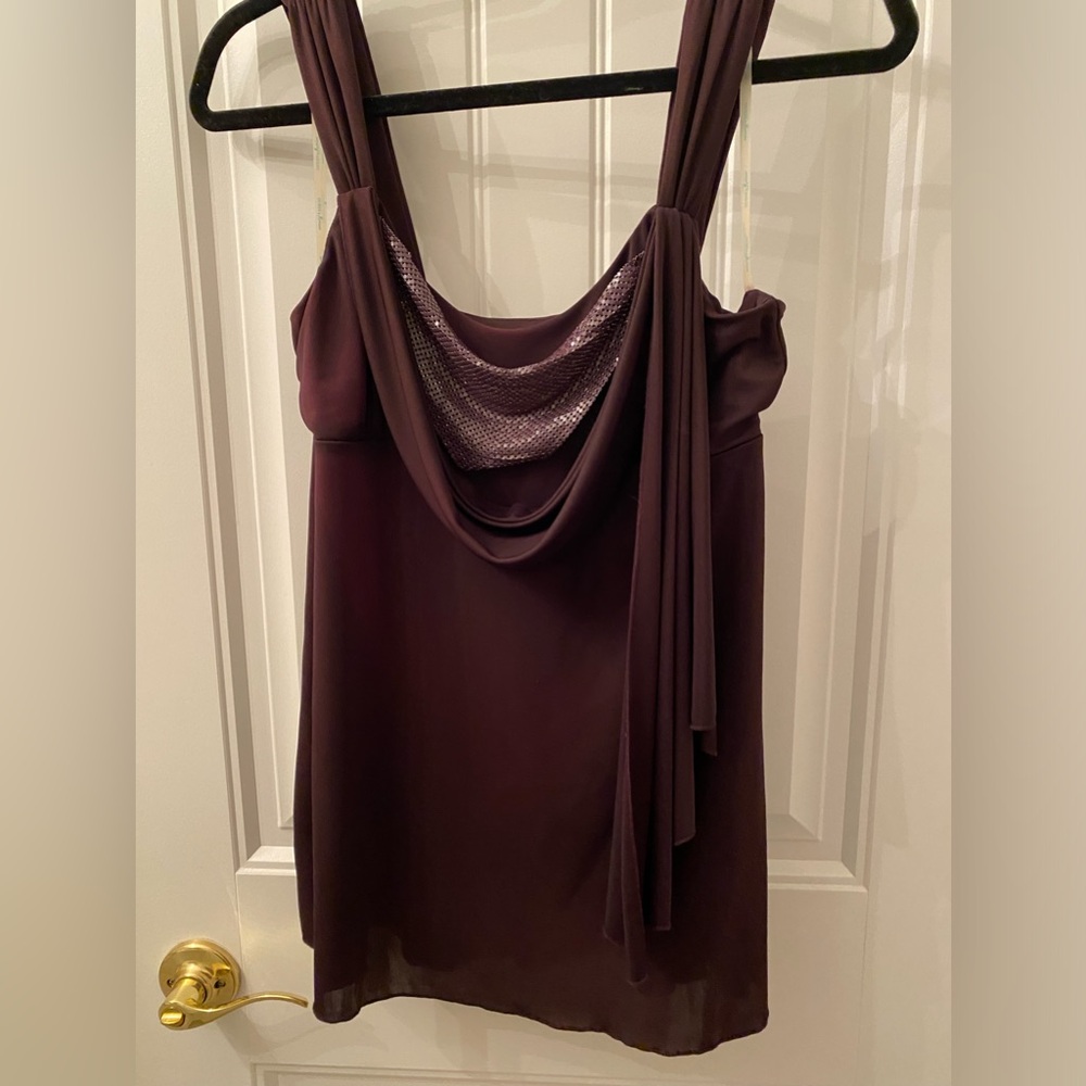 Guess by Marciano Women’s Sz Medium Sleeveless Blouse in Purple Top Tank Shirt